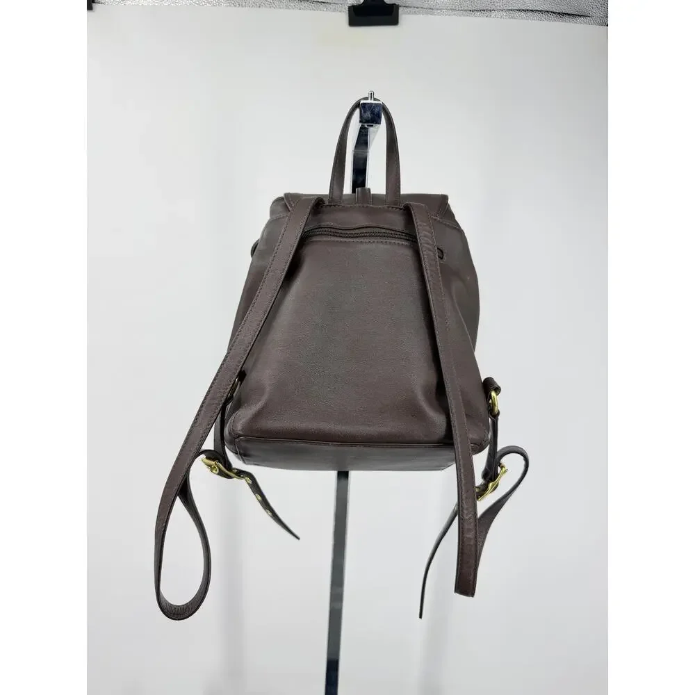 Vintage Coach Legacy Backpack 09368 Brown Leather Drawstring Turnlock Bag Y2K - Picture 5 of 16